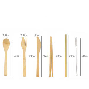 Ensemble de <span class=keywords><strong>couverts</strong></span> jetables en <span class=keywords><strong>bambou</strong></span> avec serviette et cure-dents, emballés individuellement, pour restaurant asiatique - Product Image 4