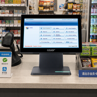 Harga Pabrik Android 14 inci Layar Sentuh Multi-titik True Flat LED Display Mesin Terminal Sistem POS Supermarket untuk Retail