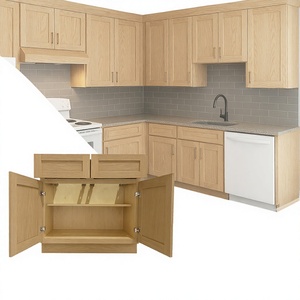 Gabinetes de Cocina Estilo Shaker de Roble Blanco de Primera Calidad, Gabinetes de Cocina Americanos Modernos de Madera Maciza RTA Listos para Armar - Product Image 1