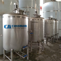 Cuve de mélange en acier inoxydable avec agitateur, réservoir sous pression, capacité 200L/2000L/3000L