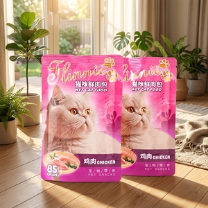 Wholesale Manufacture Cheap Price Chicken Puree Soup Liquid Wet Cat Food Dog Snack Treat Pet Supply High Meat Content Flinnie