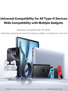 UGREEN 40Gbps Data Transfer 8K Video Output PD 240W 5A <b>Fast</b> <b>Charging</b> Nylon Braided Thunderbolt Compatible <b>Cable</b> - Product Image 3