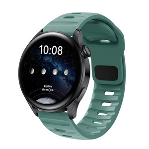Bracelet de montre sport de luxe en silicone avec boucle carrée diamantée, respirant, compatible avec Huawei Watch et <span class=keywords><strong>Samsung</strong></span> <span class=keywords><strong>GT3</strong></span>/4/GT5 - Product Image 5