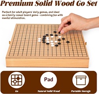 Jeu de Go traditionnel en bois de 12 pouces avec tiroirs de rangement coulissants - Jeu de société classique Weiqi avec pierres noires/blanches pour débutants et adultes