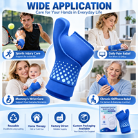 Gant de compression chaud/froid Jinke pour poignet et pouce, réutilisable, compatible micro-ondes et congélateur, enveloppement complet, récupération sportive, tailles M et L, unisexe