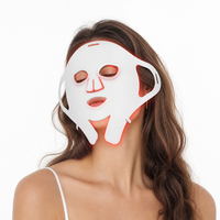 Masque LED rouge EYCO en silicone 630nm, masque facial LED infrarouge, appareil de photothérapie pour le soin de la peau à domicile