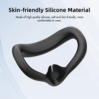 Pour Oculus Quest 3s VR Silicone Face Pad Couverture Casque Accessoires VR Visage Coussin Pad Masque Casque Couverture pour Oculus Quest 3s VR