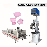Système de collage à froid à double buse pour boîtes en carton ondulé, applicateur de colle, machine plieuse électrique, système de pulvérisation de colle à froid