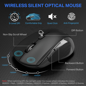 Teclado y Ratón Inalámbricos Oem Odm 2.4g con Retroiluminación LED, Resistentes al Agua, Ergonómicos, Programables, con Teclas Multimedia, 1600 Dpi, para E-747 - Product Image 3