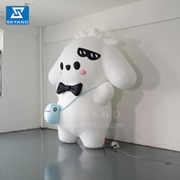 Poupées gonflables de sculpture gonflable de chien de caractère d'anime de chiot mignon pour des activités commerciales
