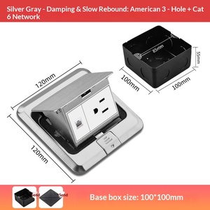 Presa <span class=keywords><strong>e</strong></span> Spina Industriali Americane da Pavimento 20A 125V ad Alta Potenza, Design Pop-Up a Sei Fori, Standard Americano - Product Image 5