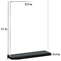 Support de signalétique en acrylique double face, cadre photo en acrylique transparent pour table, porte-menu et prospectus pour bureau, magasin, mariage, fête