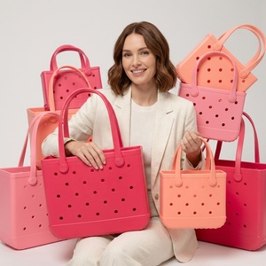 <span class=keywords><strong>Sac</strong></span> de plage imperméable en EVA unisexe OEM pour femmes et petites filles avec décoration florale, grande capacité pour les voyages et l'usage quotidien - Product Image 1