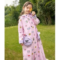 Imperméable de style collège pour la saison des pluies en solde, imperméable pour enfants, personnalisable, long, durable, avec espace pour sac d'école