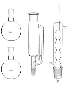 chemistry lab equipment Soxhlet Extraction Apparatus Laboratory Glassware Condenser Reflux Botanical Extraction lab glassware