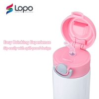 Nouveauté Gobelet en acier inoxydable 12Oz 350Ml 500ML 304 en acier inoxydable pour enfants Bouteille d'eau à sublimation avec couvercle rebondissant et paille