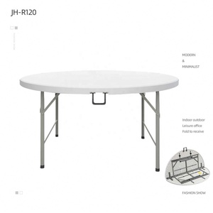 Tables en plastique de 8 pieds, tables rondes pliantes de <span class=keywords><strong>6</strong></span> pieds pour 10 <span class=keywords><strong>personnes</strong></span> - Product Image 1
