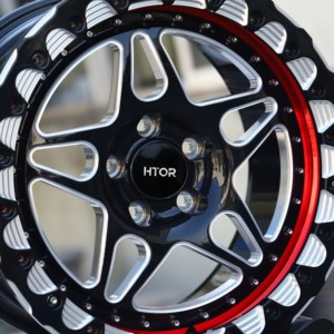 <span class=keywords><strong>Rines</strong></span> HTOR de 17 Pulgadas 5x114.3 5x127 Forjados para Carreras, <span class=keywords><strong>Rines</strong></span> Beadlock Negros con Línea Roja, Aptos para Camioneta <span class=keywords><strong>Cherokee</strong></span> <span class=keywords><strong>XJ</strong></span> Wrangler TJ Buggy - Product Image 5