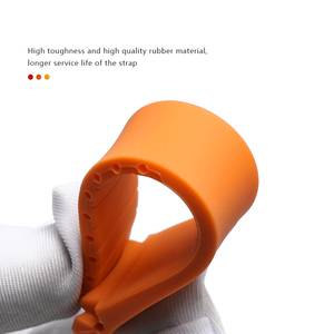 Correa de reloj de caucho natural naranja de 21 mm con interfaz curva y hebilla plegable, especial para Explorer II - Product Image 4
