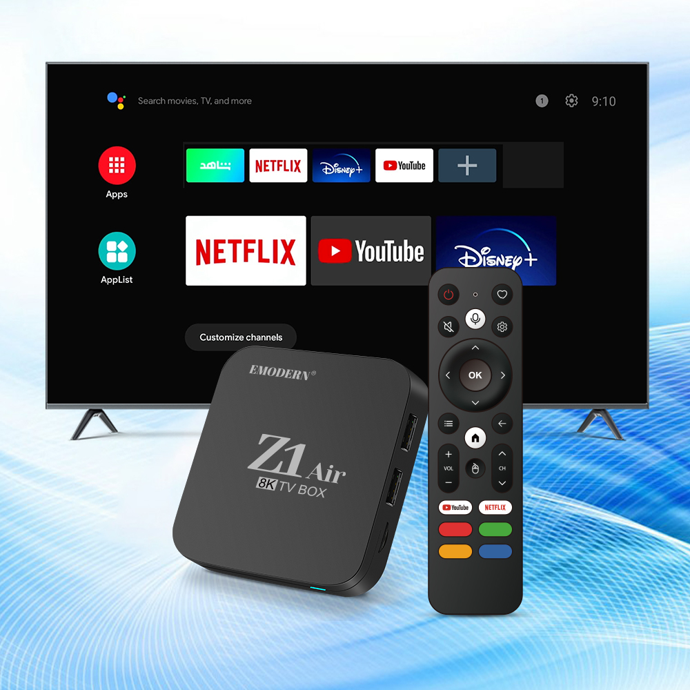 OEM Z1 Air 8K Android TV Box with Voice Remote & Dual Band WiFi