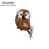 Nouvelle conception personnalisée Hibou en tissu moelleux fait main avec fil de fer, écologique, non toxique, en mousse de polystyrène, couleur personnalisée, pour fêtes et événements.