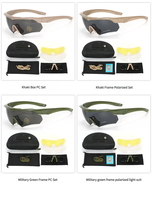 Lunettes Tactiques Polarisées Personnalisées pour Streaming en Direct Extérieur, Tir CS, Coupe-Vent et Sports Équestres