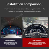 ZWNAV Écran numérique 12,3 pouces pour Audi Q5 2009-2018, tableau de bord LCD, plug-and-play, odomètre, système d'exploitation Linux, GPS intégré