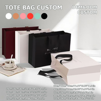 Bolsa de Papel Mate Reciclable con Lazo de Cinta con Logotipo Personalizado en Relieve, para Tiendas Minoristas, Promoción Navideña, Embalaje
