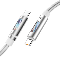 Kabel Data TUTI 240W 5A Pengisian Cepat 1.2M Tipe-C USB Silikon Beraroma Tembaga Murni untuk Ponsel Laptop