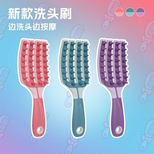 Cepillo de Silicona para Champú y Masaje del Cuero Cabelludo, 20cm, Multicolor, para Uso General - Product Image 1