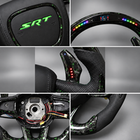 Volant LED en fibre de carbone forgée pour Dodge Charger Challenger SRT Hellcat Scat Pack, volant sport personnalisé