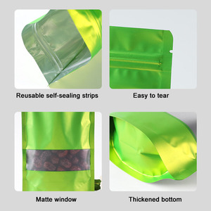 Reusable Black Mylar Ziplock Stand Pouch Gravure Printing Colorful Matt Aluminum Foil Food Grade Custom Pet Food <strong>Packaging</strong> Clear - Product Image 6