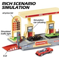 Jouet de station-service en alliage pour enfants, jouet d'assemblage de voiture, station-service simulée pour enfants