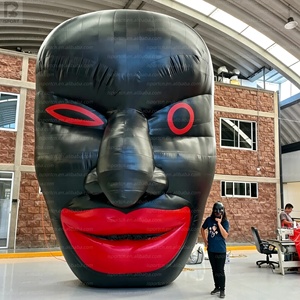 Masque japonais traditionnel gonflable géant, logo personnalisé, modèle de masque Tengu, grand masque <span class=keywords><strong>Okina</strong></span>, masque Oni énorme pour la publicité/les événements de festival - Product Image 3