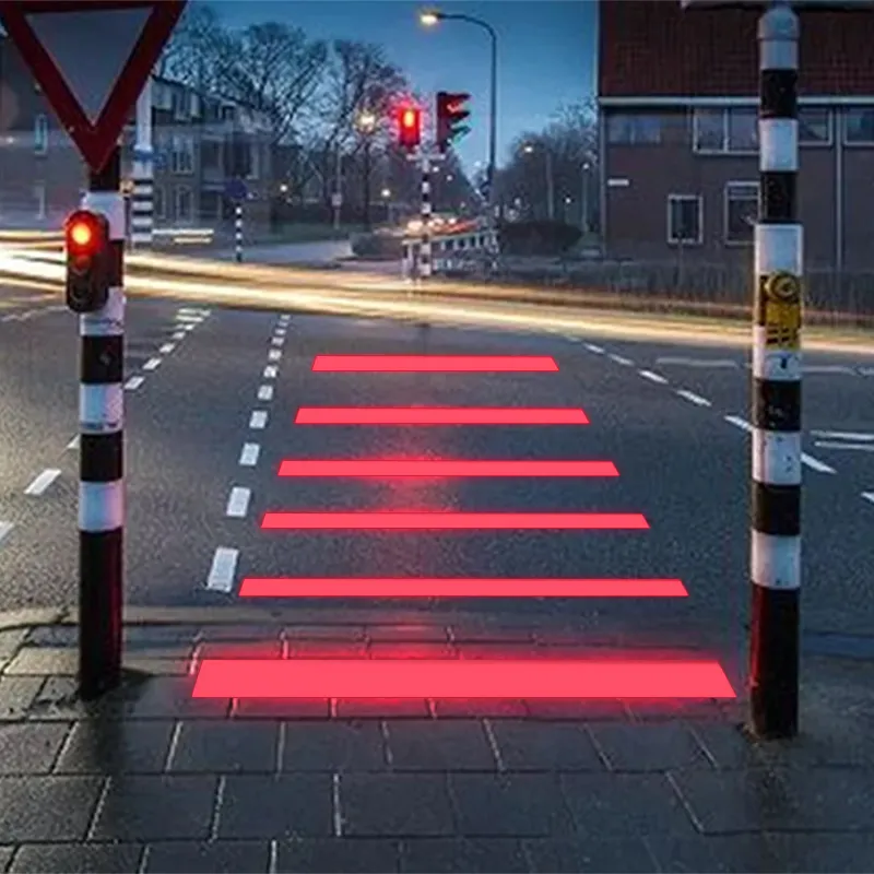 New design plastic glowing illuminate PE RGB LED lighting zebra crossing