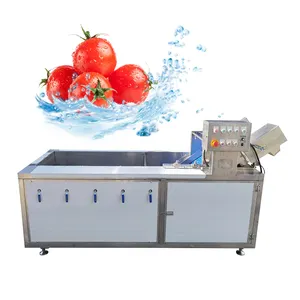 Chinese factory vegetable washer fruit washing machine potato washing peeling cutting machine with high quality and best price