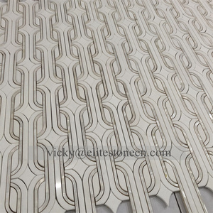 Factory Price Hotel <strong>Background</strong> Natural 20X20mm Square Mother of Pearl Shell Mosaic Tile for Bathroom Wall - Product Image 1