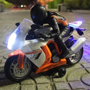 Modèle de moto de haute qualité à 3 canaux 2,4 G avec lumières, musique, radiocommande, pour enfants, cadeau 360 °   Démonstration de rotation - Product Image 6