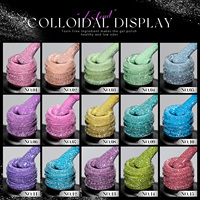 Collection de vernis à ongles gel super brillants Vendeeni 15 couleurs Macaron Flash, vernis à ongles gel réfléchissant disco avec paillettes, sans TPO ni HEMA, OEM