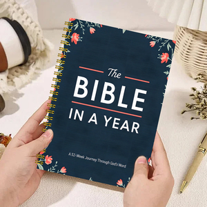 Journal biblique personnalisé pour un an, couverture imprimée florale, reliure spirale, dévotion quotidienne, cadeau pour les passionnés de religion, faible MOQ - Product Image 5