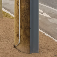 Protector de Cables para Postes de PVC, Resistente, para Exteriores, para Protección de Cables de Alimentación y Alambres de Amarre