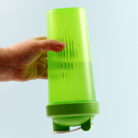 Logo personnalisé 600ml 20oz Portable vert bleu orange blanc noir sans BPA en plastique sport salle de sport cyclisme café protéine shaker tasse