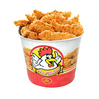 Seau familial de qualité alimentaire biodégradable seau en papier à emporter imprimé personnalisé pop-corn poulet frit