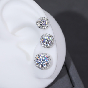 Nuevos Pendientes Magnéticos <span class=keywords><strong>de</strong></span> Diamante Moissanita VVS en Plata Esterlina 925 para <span class=keywords><strong>Hombre</strong></span>, Joyería <span class=keywords><strong>de</strong></span> Moda con Certificado GRA para Dropshipping - Product Image 2