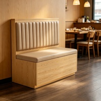 Ensembles de mobilier de restaurant, banquette rembourrée vintage, sièges de banquette commerciaux résistants aux taches pour café, gain de place