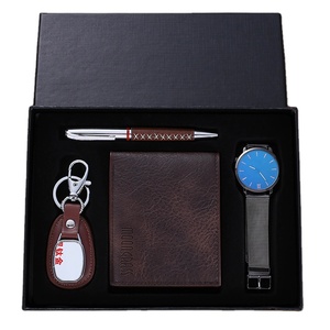 Montre à Quartz Fine pour homme, ensemble de bijoux, avec porte-clés, porte-monnaie, style décontracté, cadeau d'anniversaire pour <span class=keywords><strong>mari</strong></span> - Product Image 1