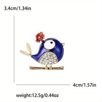 Exquis mignon cristal petit oiseau broches pour femmes émail oiseau volant mariages fête broches bijoux