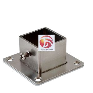 헤비 듀티 스탠드 10x10 강화 강철 평면 베이스 프로프 맞춤형 레이저 커팅 용접 아연 도금 강철 사각 기둥 베이스 플레이트 - Product Image 1