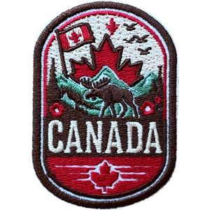 Patch brodé personnalisé Canada 3 pouces thermocollant ou à coudre, applique en tissu pour voyage, cadeaux - Product Image 1