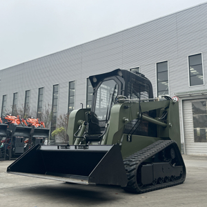 Mini-chargeuse compacte sur chenilles HTS75 avec moteur, roues avant et godet pour la construction et l'agriculture - Product Image 1